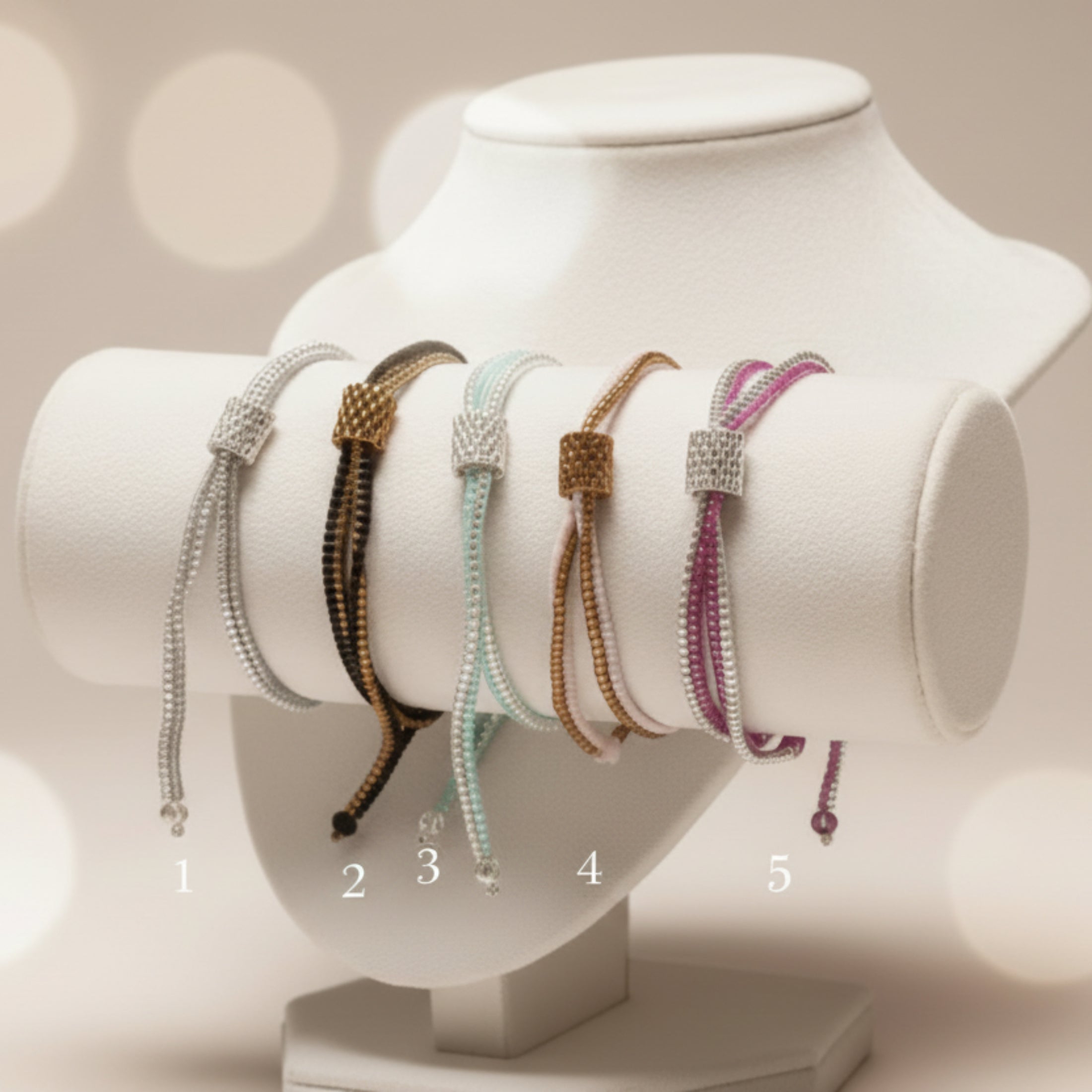 Bracelet Délica tissé en perles Miyuki - Création artisanale ÔParis réglable 2,30g
