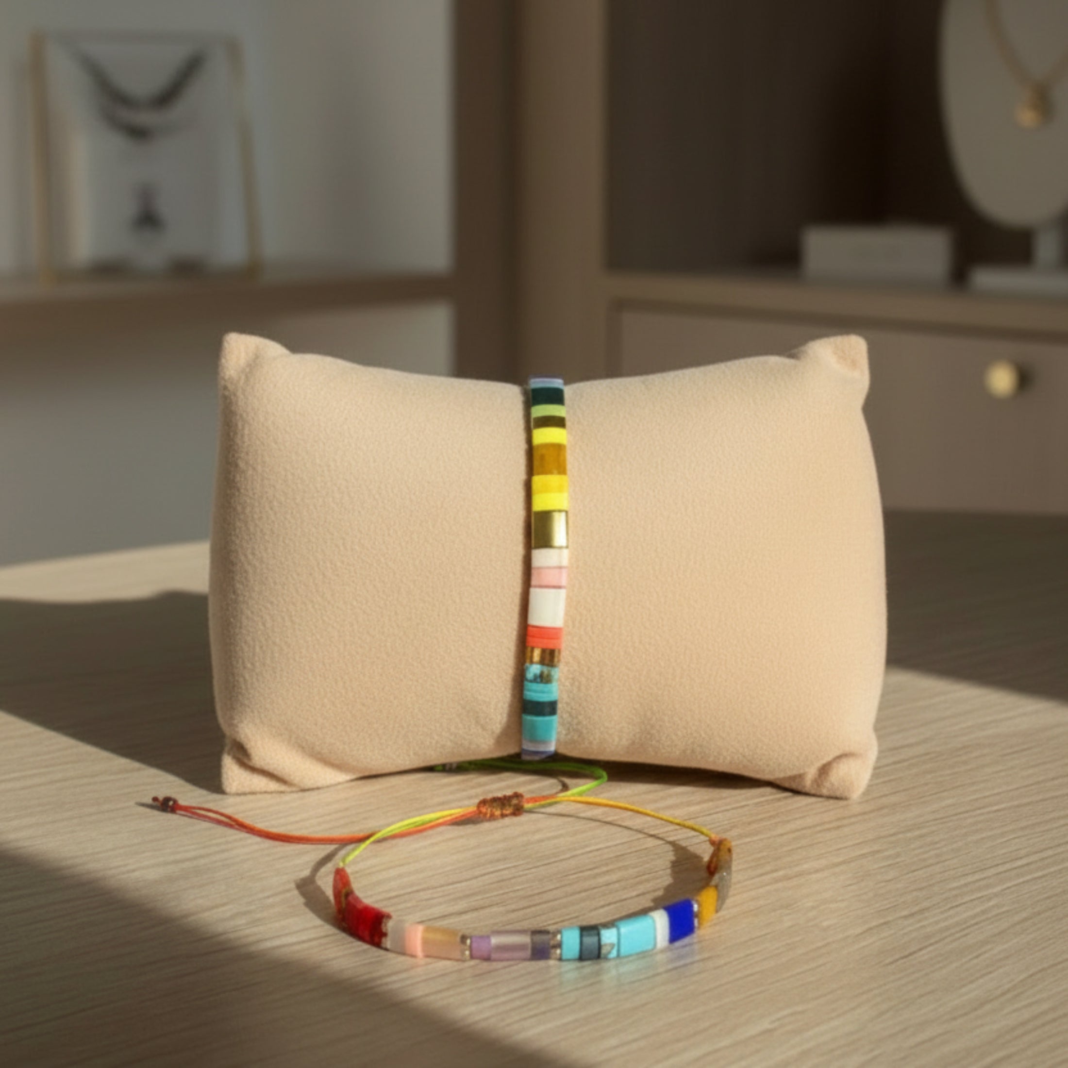 Bracelets Josie ÔParis - bracelets fait main perles Miyuki Tila colorées cordon réglable coton ciré
