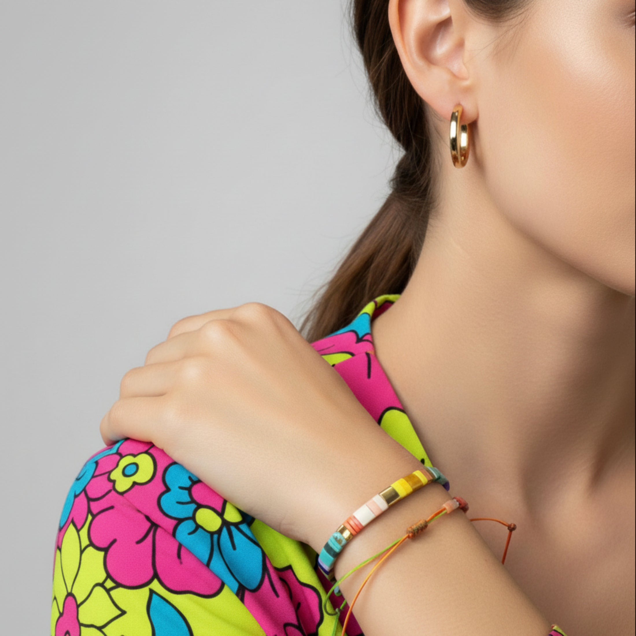 Bracelets Josie ÔParis portés - création artisanale fait main en perles Miyuki Tila colorées
