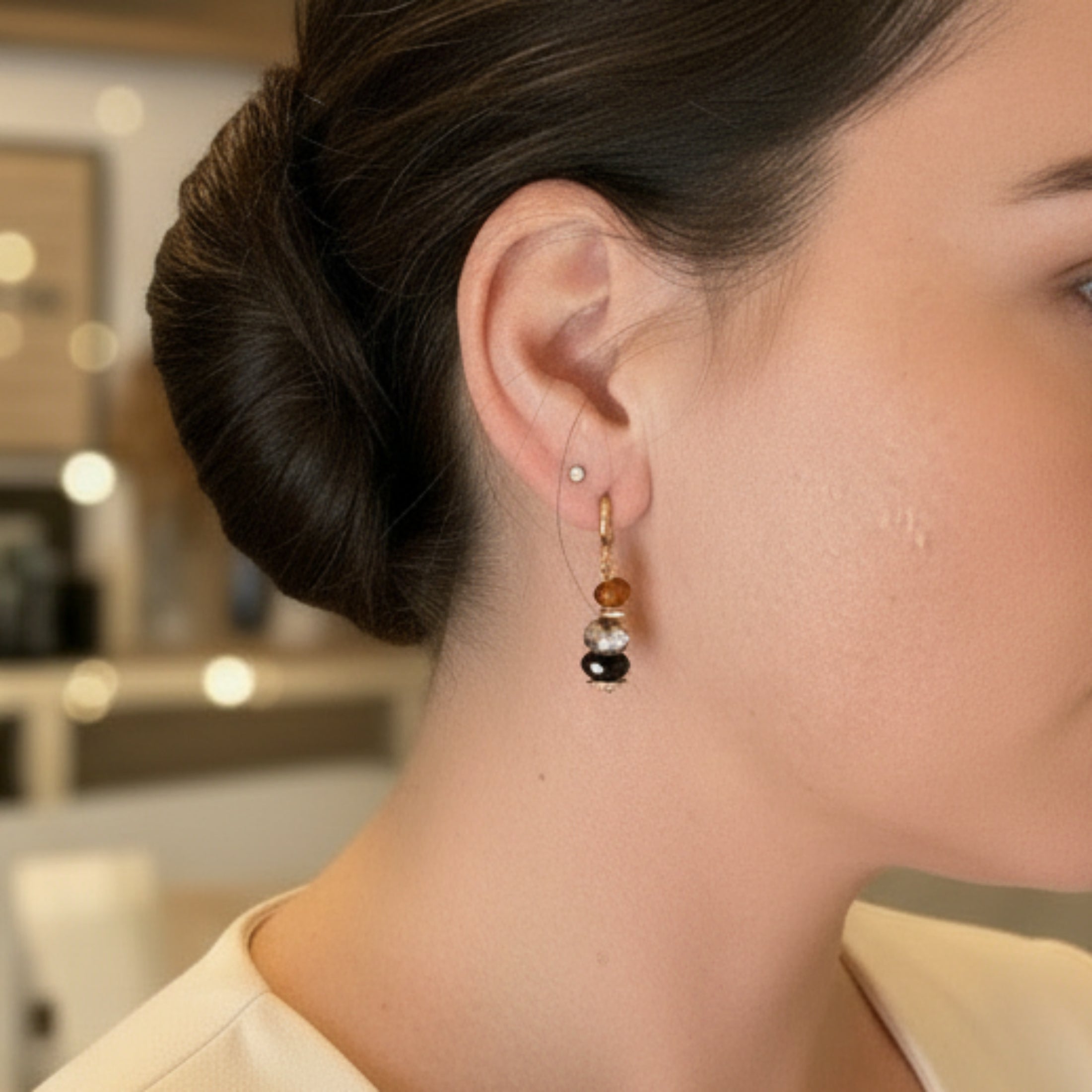 Boucles d'oreilles Créoles Safari ÔParis