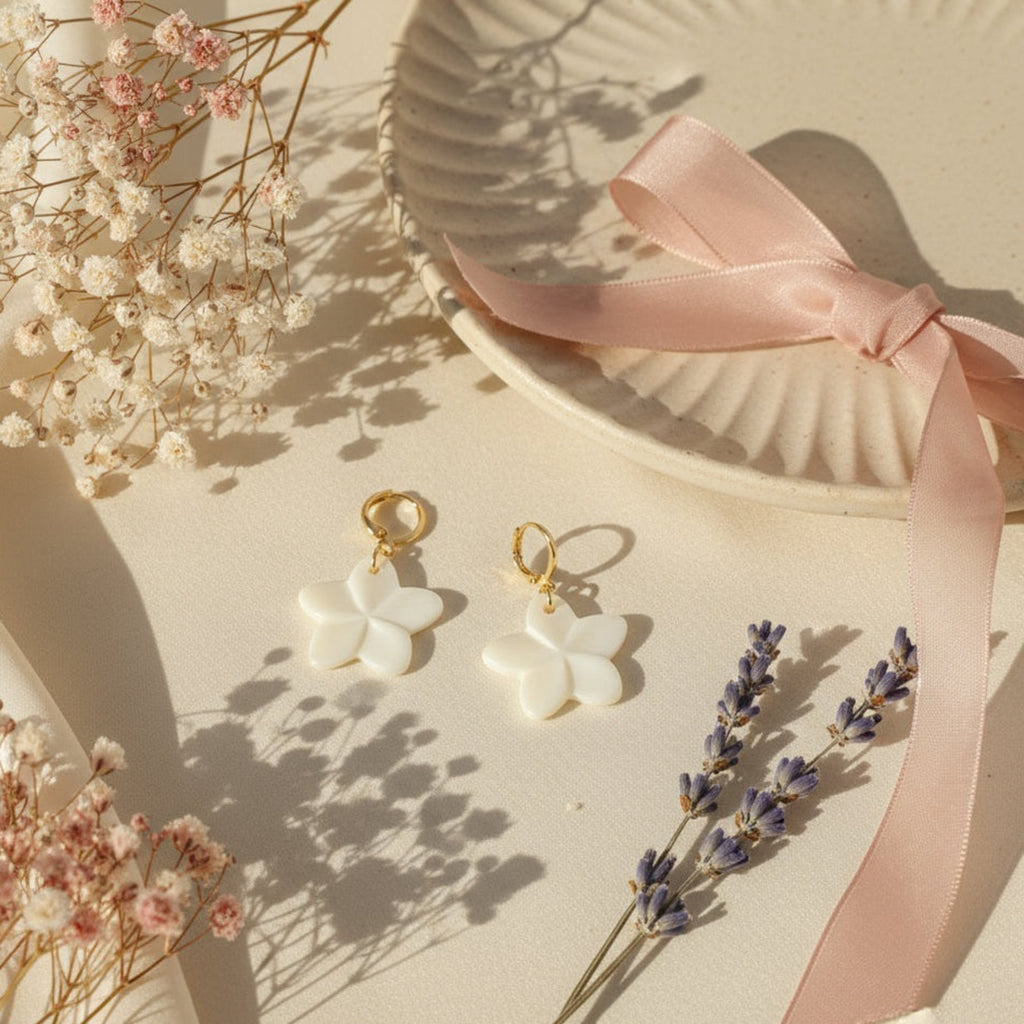 Boucles d'oreilles Fleur de Nacre ÔParis