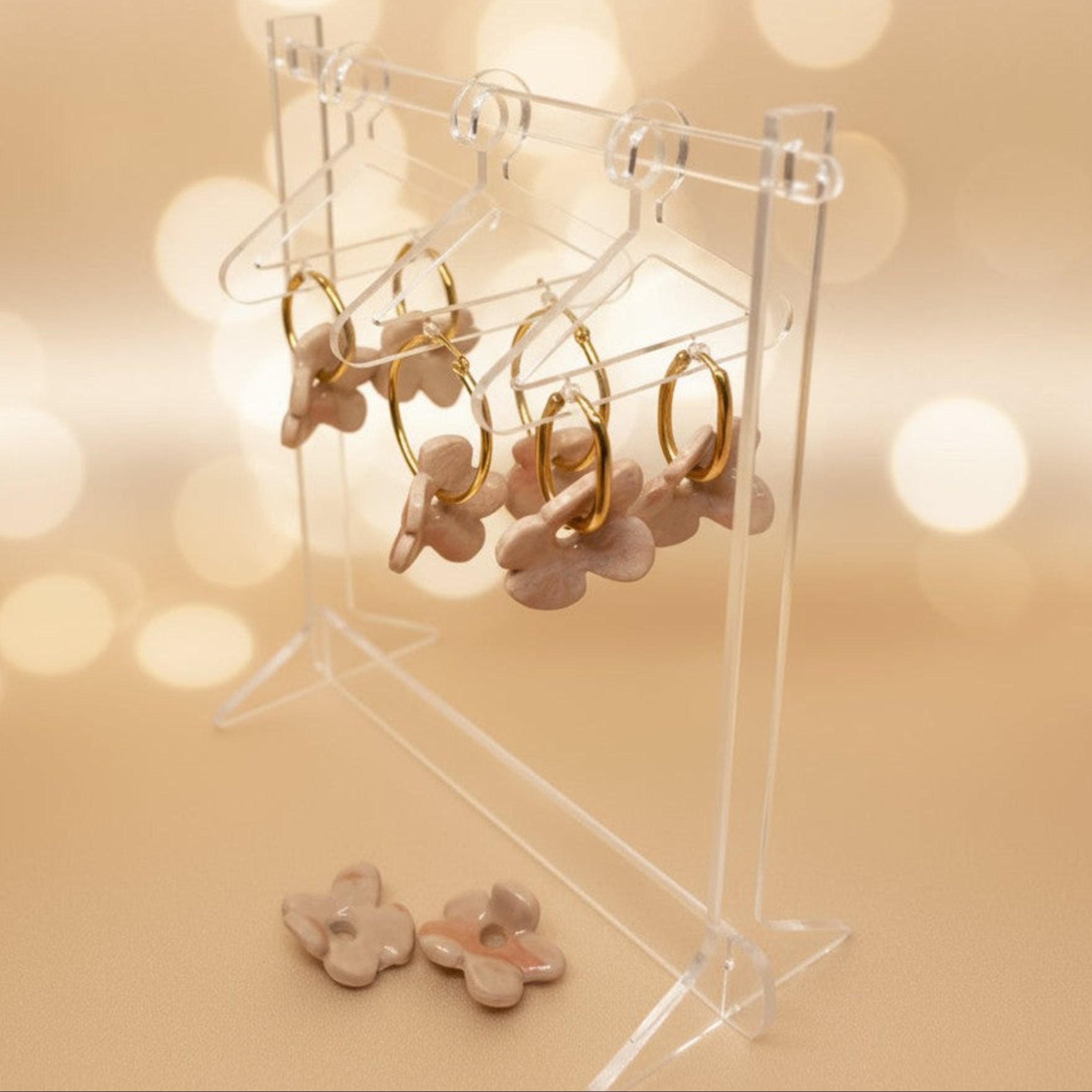 Pampilles Fleur Beige et Rose ÔParis