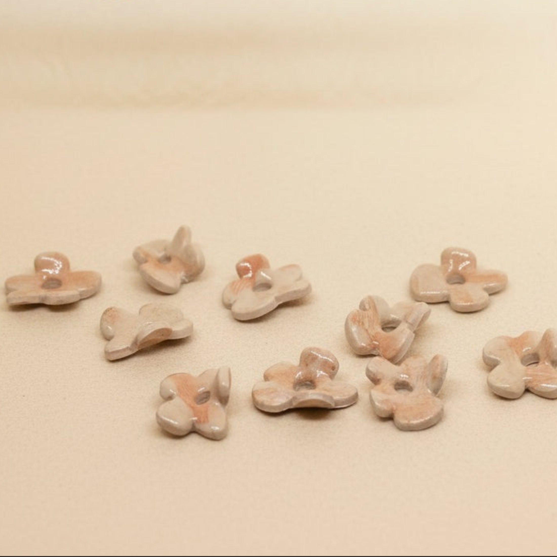 Pampilles Fleur Beige et Rose ÔParis