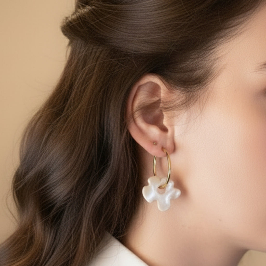 Pampilles Fleur Beige et Rose ÔParis