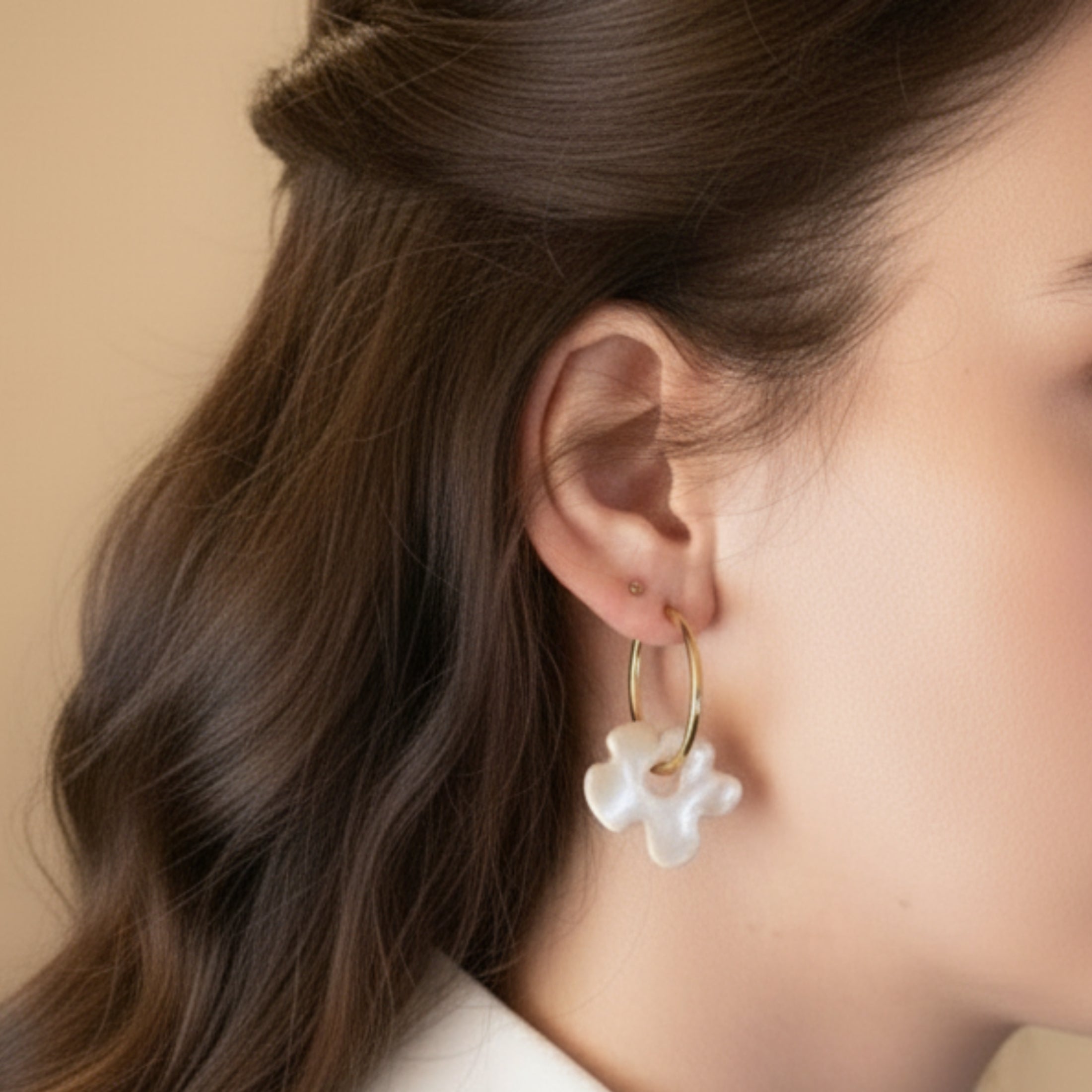 Pampilles Fleur Beige et Rose ÔParis