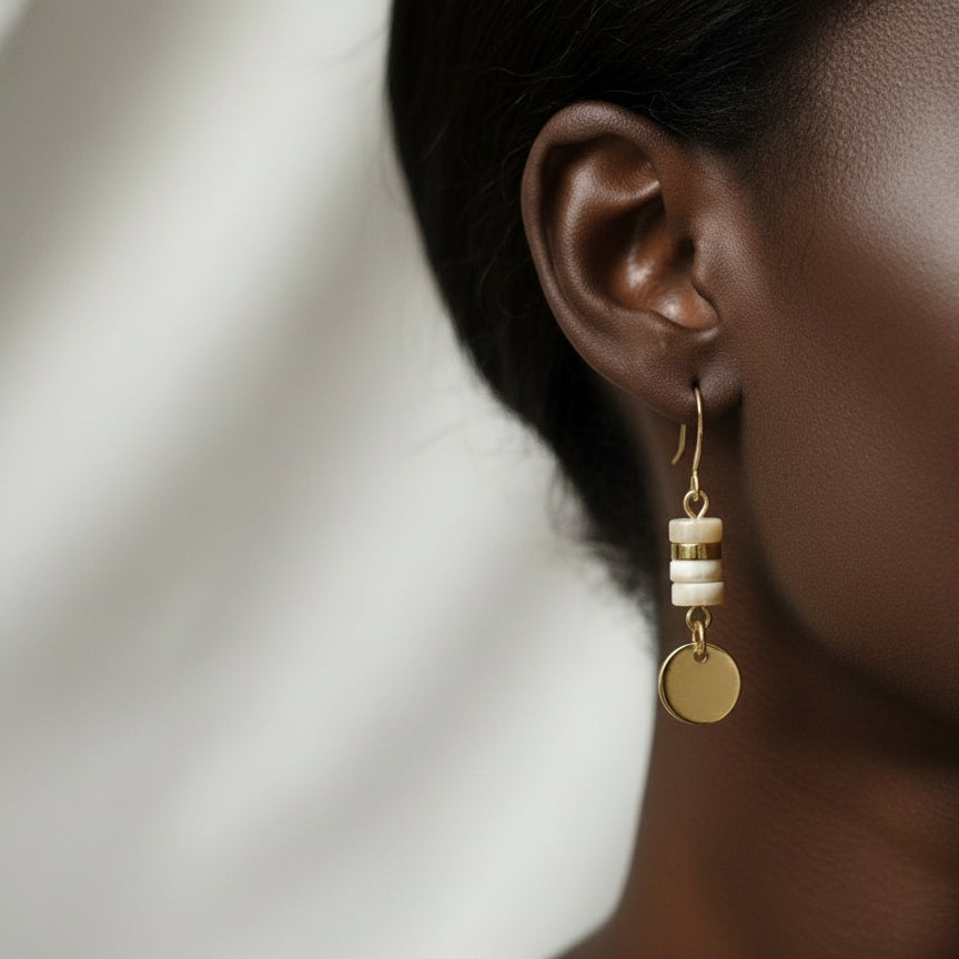 Boucles d'oreilles Pendentif Nacré ÔParis