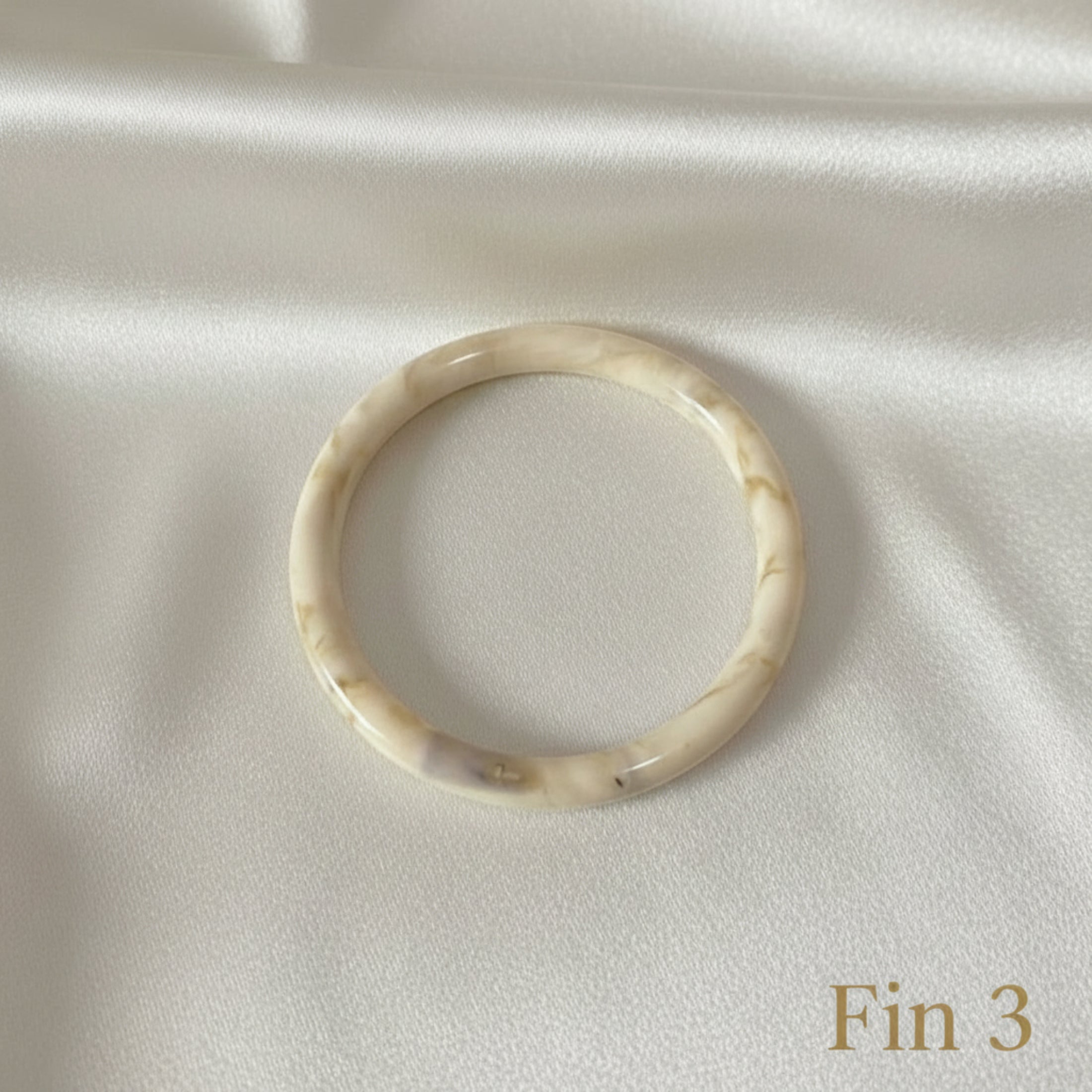 Bracelet jonc résine fin teintes fumé marron 6,4 cm ÔParis
