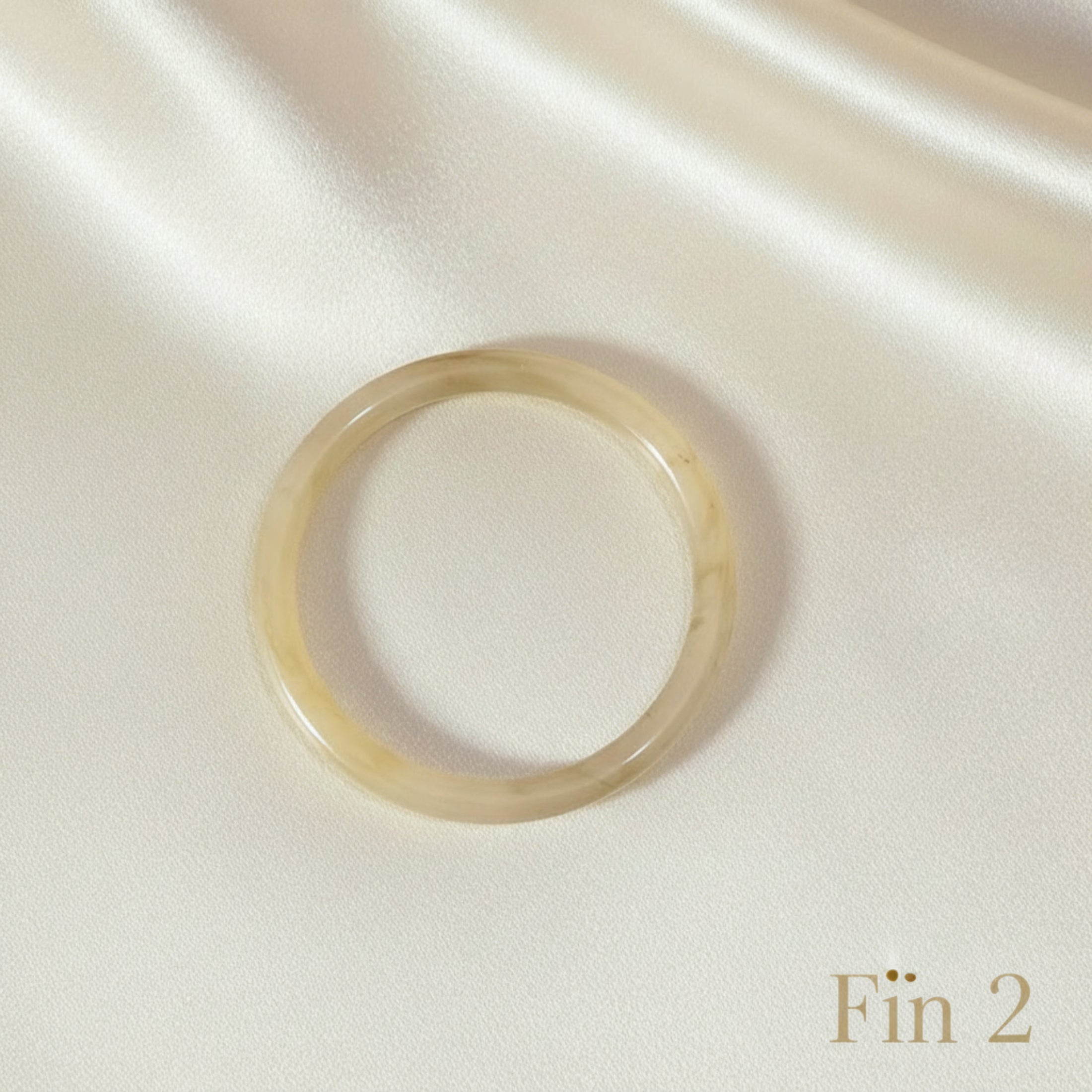 Bracelet jonc résine fin couleurs naturelles marron ivoire 6,4 cm ÔParis
