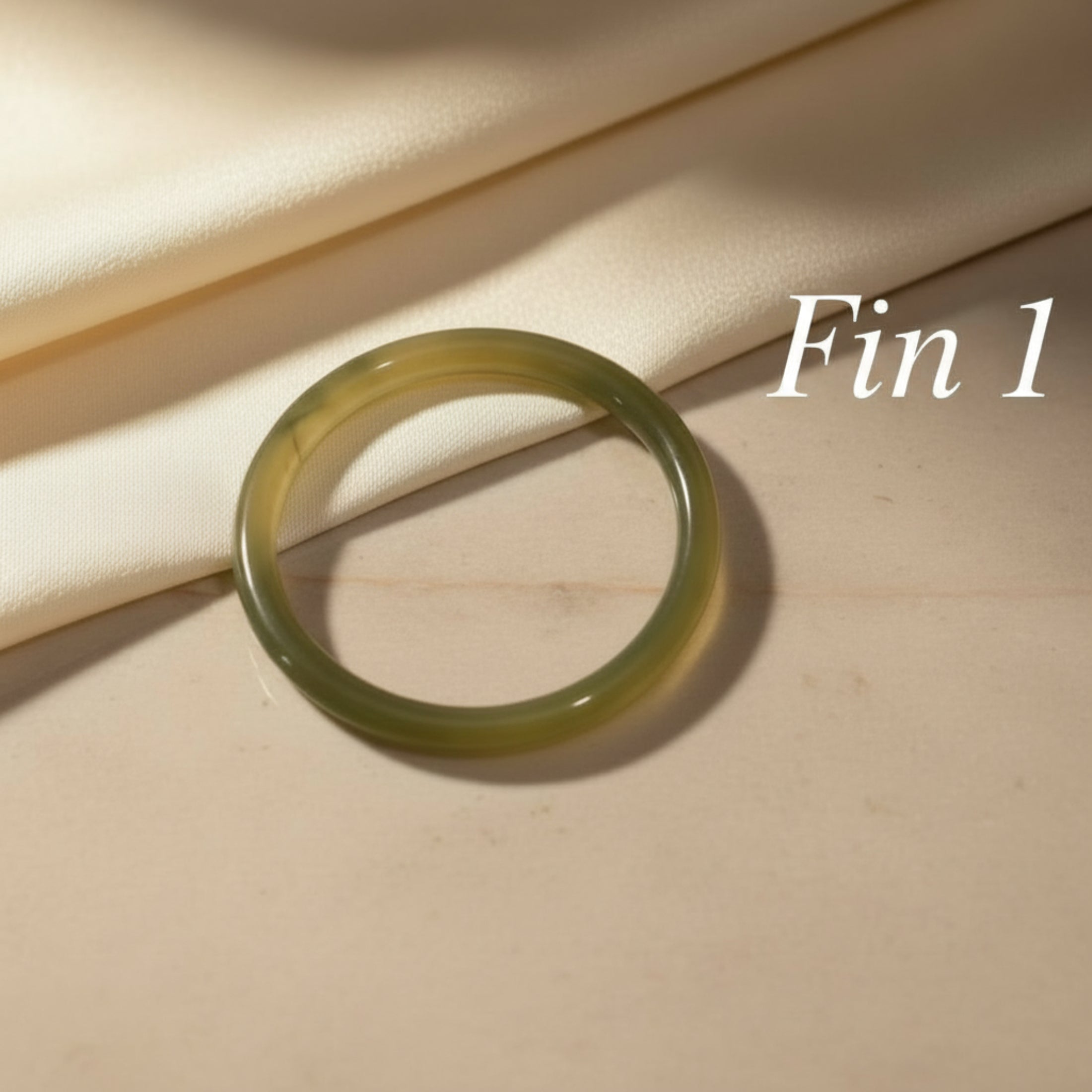 Bracelet jonc résine fin nuances marron ivoire fumé 6,4 cm ÔParis
