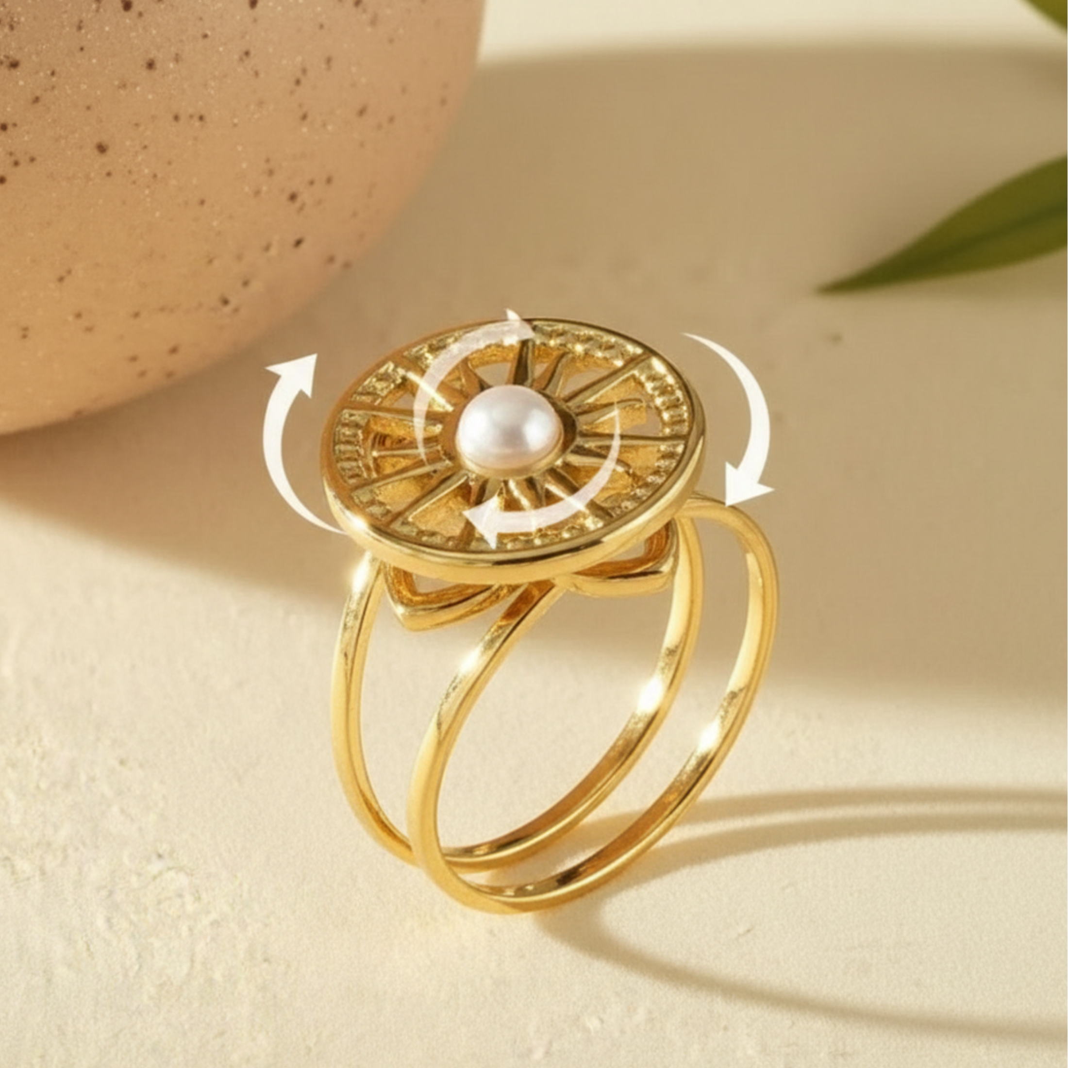 Bague Mel anti stress mécanisme - bague tournante anti-stress acier inoxydable
